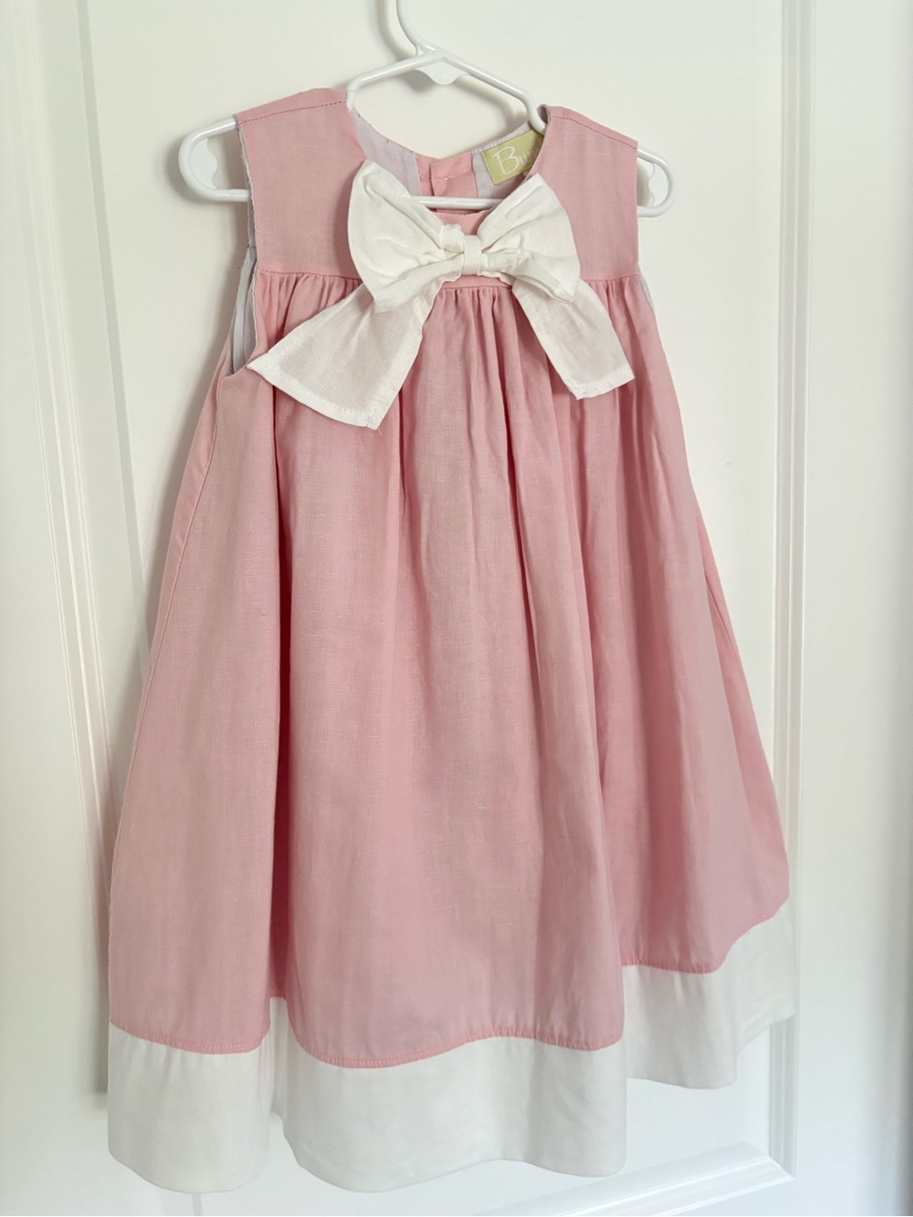 Bumble Pink Linen Blend Dress | size 4t | Heirloom Boutique